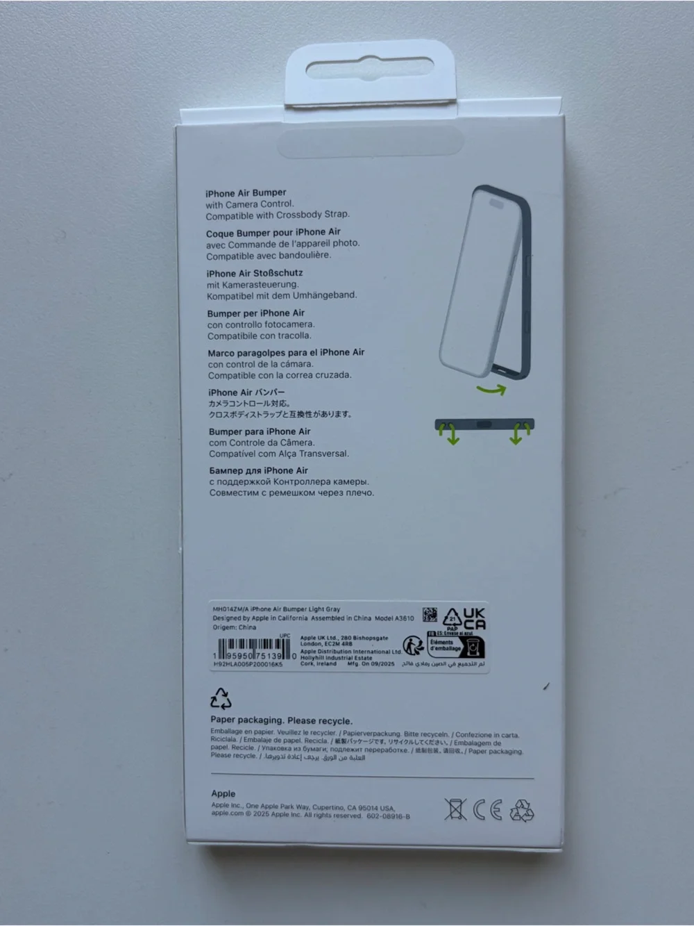 NEW Apple iPhone 17 Air Bumper - Light Gray
